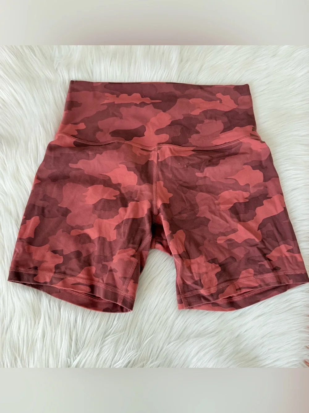 Lululemon High Rise Align 6” Shorts Heritage 365 Camo Brier Rose Multi Size 8